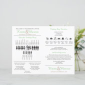 Einfache Silhouetten Hochzeitsfan (Stehend Vorderseite)