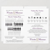 Einfache Silhouetten Hochzeitsfan (Vorne/Hinten)