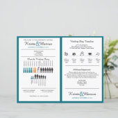 Einfache Silhouetten Hochzeitsfan (Stehend Vorderseite)