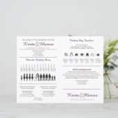 Einfache Silhouetten Hochzeitsfan (Stehend Vorderseite)