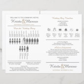 Einfache Silhouetten Hochzeitsfan (Vorne/Hinten)