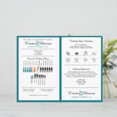 Einfache Silhouetten Hochzeitsfan (Stehend Vorderseite)