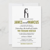 Einfache Silhouetten Hochzeitsfeiern Einladung (Vorderseite)