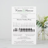 Einfache Silhouetten Hochzeitsprogramm Flyer (Stehend Vorderseite)