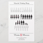Einfache Silhouetten Hochzeitsprogramm Flyer (Rückseite)
