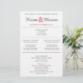 Einfache Silhouetten Hochzeitsprogramm Flyer (Stehend Vorderseite)