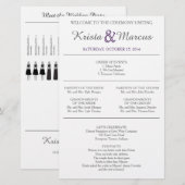 Einfache Silhouetten Hochzeitsprogramm Flyer (Vorne/Hinten)