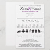 Einfache Silhouetten Hochzeitsprogramm Flyer (Vorne/Hinten)