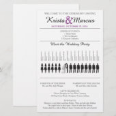 Einfache Silhouetten Hochzeitsprogramm Flyer (Vorne/Hinten)