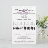 Einfache Silhouetten Hochzeitsprogramm Flyer (Stehend Vorderseite)