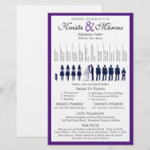 Einfache Silhouetten Hochzeitsprogramm Flyer (Vorne/Hinten)