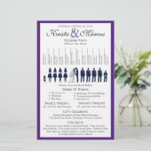 Einfache Silhouetten Hochzeitsprogramm Flyer (Stehend Vorderseite)