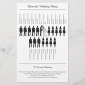 Einfache Silhouetten Hochzeitsprogramm Flyer (Rückseite)