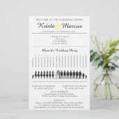 Einfache Silhouetten Hochzeitsprogramm Flyer (Stehend Vorderseite)
