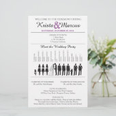 Einfache Silhouetten Hochzeitsprogramm Flyer (Stehend Vorderseite)