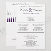 Einfache Silhouetten Hochzeitsprogramm Flyer (Vorne/Hinten)