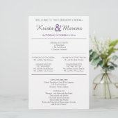 Einfache Silhouetten Hochzeitsprogramm Flyer (Stehend Vorderseite)