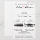 Einfache Silhouetten Hochzeitsprogramm Flyer (Vorne/Hinten)