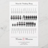 Einfache Silhouetten Hochzeitsprogramm Flyer (Rückseite)