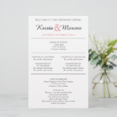 Einfache Silhouetten Hochzeitsprogramm Flyer (Stehend Vorderseite)