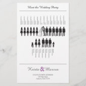 Einfache Silhouetten Hochzeitsprogramm Flyer (Rückseite)