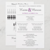 Einfache Silhouetten Hochzeitsprogramm Flyer (Vorne/Hinten)