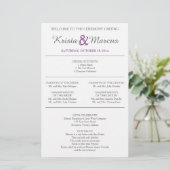 Einfache Silhouetten Hochzeitsprogramm Flyer (Stehend Vorderseite)