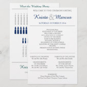 Einfache Silhouetten Hochzeitsprogramm Flyer (Vorne/Hinten)