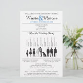Einfache Silhouetten Hochzeitsprogramm Flyer (Stehend Vorderseite)