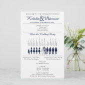Einfache Silhouetten Hochzeitsprogramm Flyer (Stehend Vorderseite)