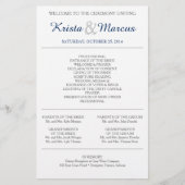 Einfache Silhouetten Hochzeitsprogramm Flyer (Vorderseite)