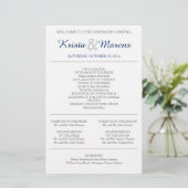 Einfache Silhouetten Hochzeitsprogramm Flyer (Stehend Vorderseite)