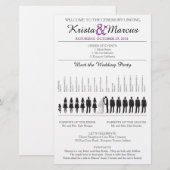 Einfache Silhouetten Hochzeitsprogramm Flyer (Vorne/Hinten)
