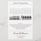 Einfache Silhouetten Hochzeitsprogramm Flyer (Rückseite)