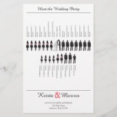 Einfache Silhouetten Hochzeitsprogramm Flyer (Rückseite)