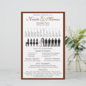 Einfache Silhouetten Hochzeitsprogramm Flyer (Stehend Vorderseite)