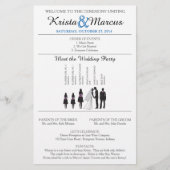 Einfache Silhouetten Hochzeitsprogramm Flyer (Vorderseite)