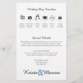 Einfache Silhouetten Hochzeitsprogramm Flyer (Rückseite)