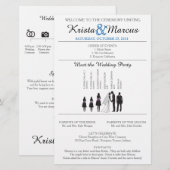 Einfache Silhouetten Hochzeitsprogramm Flyer (Vorne/Hinten)