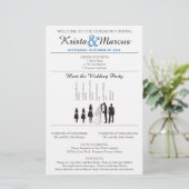Einfache Silhouetten Hochzeitsprogramm Flyer (Stehend Vorderseite)