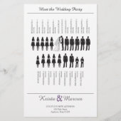 Einfache Silhouetten Hochzeitsprogramm Flyer (Rückseite)