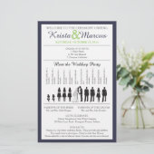 Einfache Silhouetten Hochzeitsprogramm Flyer (Stehend Vorderseite)
