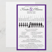 Einfache Silhouetten Hochzeitsprogramm Flyer (Vorne/Hinten)