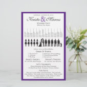 Einfache Silhouetten Hochzeitsprogramm Flyer (Stehend Vorderseite)