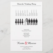 Einfache Silhouetten Hochzeitsprogramm Flyer (Rückseite)