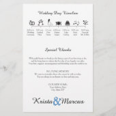 Einfache Silhouetten Hochzeitsprogramm Flyer (Rückseite)