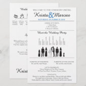 Einfache Silhouetten Hochzeitsprogramm Flyer (Vorne/Hinten)