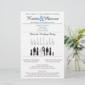 Einfache Silhouetten Hochzeitsprogramm Flyer (Stehend Vorderseite)