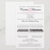 Einfache Silhouetten Hochzeitsprogramm Flyer (Vorne/Hinten)