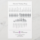 Einfache Silhouetten Hochzeitsprogramm Flyer (Rückseite)